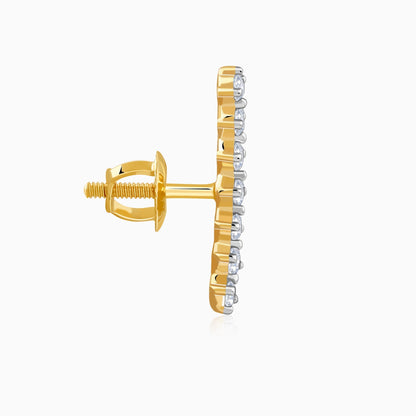 Gold Charming Lab Grown Diamond Studs