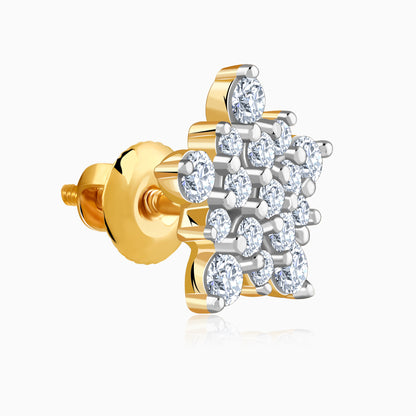 Gold Snowkiss Lab Grown Diamond Stud Earrings
