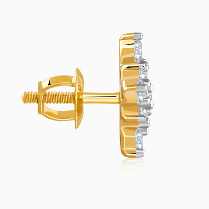 Gold Snowkiss Lab Grown Diamond Stud Earrings
