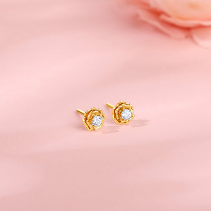 Gold Velora Bloom Lab Grown Diamond Studs