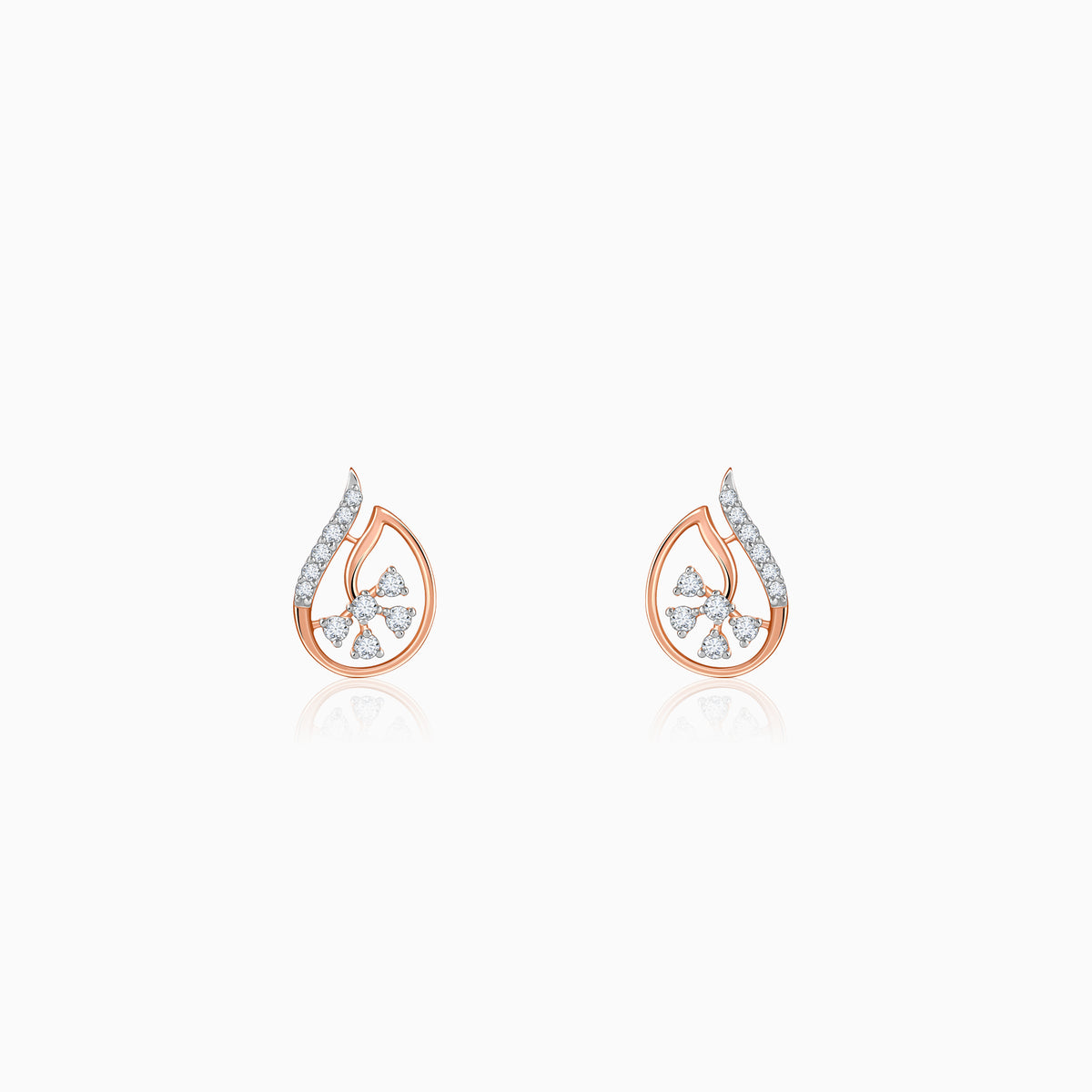 Rose Gold Aurelia Blossom Lab Grown Diamond Earrings