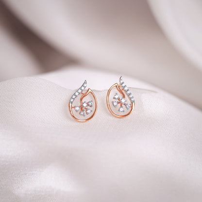Rose Gold Aurelia Blossom Lab Grown Diamond Earrings
