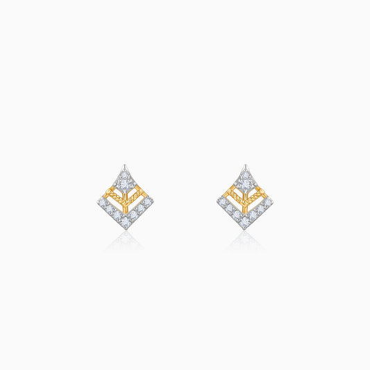 Gold Aero Kite Lab Grown Diamond Studs