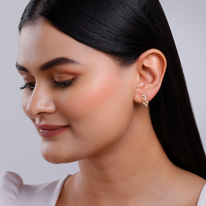 Gold Spark Rush Lab Grown Diamond Earrings