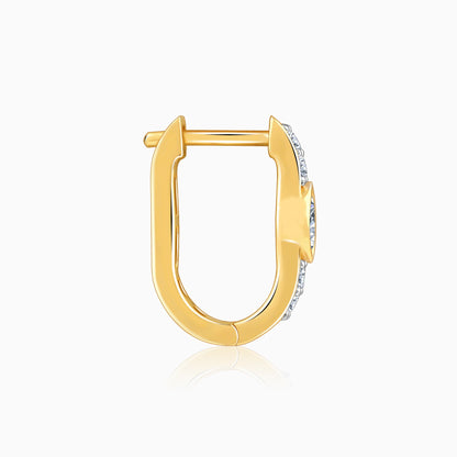 Gold Solaris Spark Lab Grown Diamond Hoop Earrings