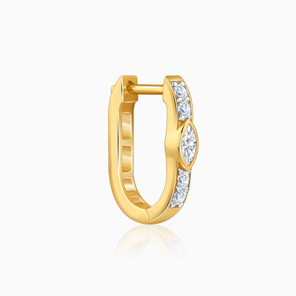 Gold Solaris Spark Lab Grown Diamond Hoop Earrings