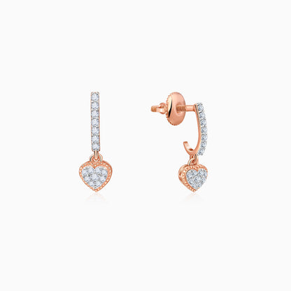 Rose Gold Love Dose Lab Grown Diamond Hoop Earrings