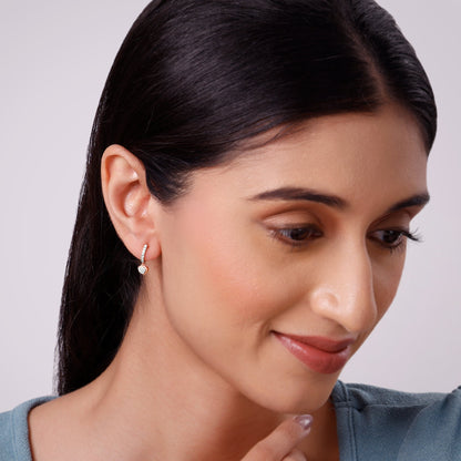 Rose Gold Love Dose Lab Grown Diamond Hoop Earrings