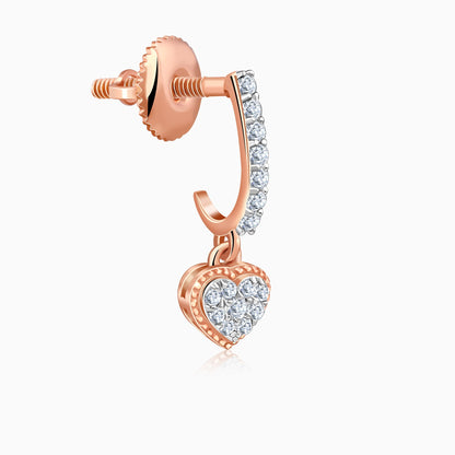 Rose Gold Love Dose Lab Grown Diamond Hoop Earrings