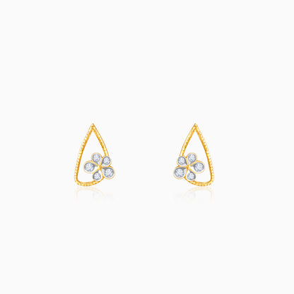 Gold Floral Bloom Lab Grown Diamond Earrings