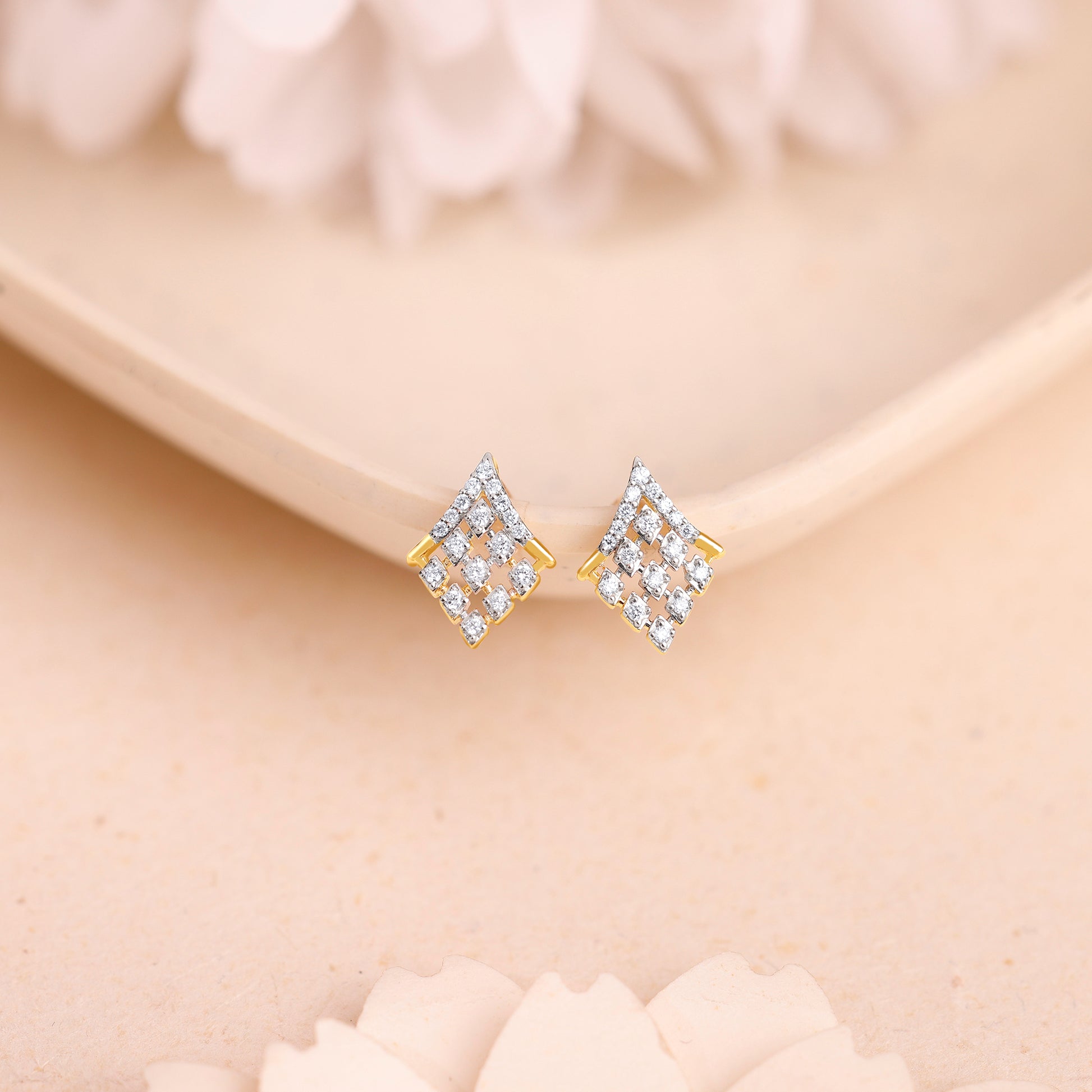 Gold Celeste Glow Lab Grown Diamond Stud Earrings