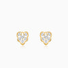 Gold Crystal Lure Lab Grown Diamond Stud Earrings