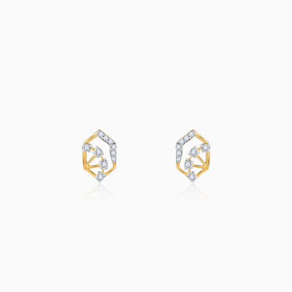 Gold Gilded Dew Lab Grown Diamond Stud Earrings