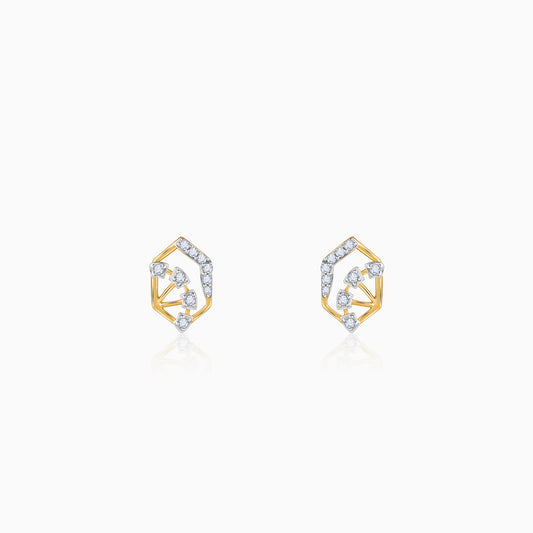 Gold Gilded Dew Lab Grown Diamond Stud Earrings