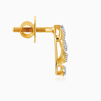 Gold Gilded Dew Lab Grown Diamond Stud Earrings