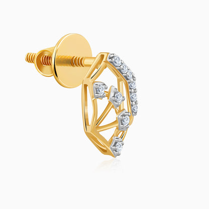 Gold Gilded Dew Lab Grown Diamond Stud Earrings