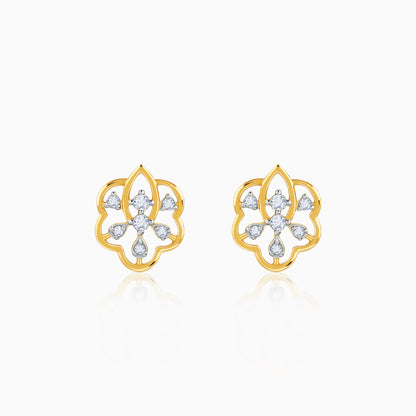 Gold Elvara Lab Grown Diamonds Stud Earrings