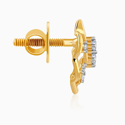 Gold Elvara Lab Grown Diamonds Stud Earrings