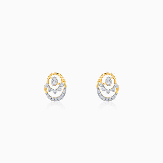 Gold Rosalie Lab Grown Diamond Stud Earrings