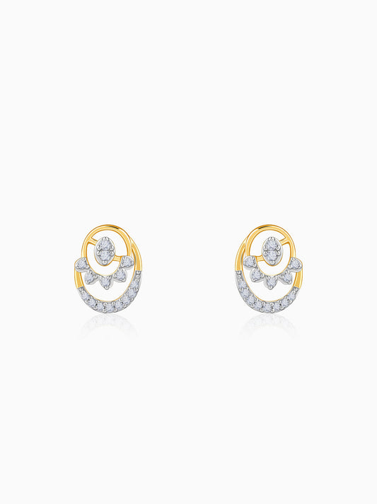 Gold Rosalie Lab Grown Diamond Stud Earrings