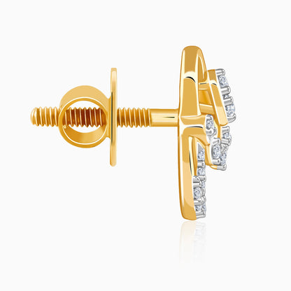 Gold Rosalie Lab Grown Diamond Stud Earrings