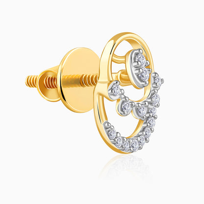 Gold Rosalie Lab Grown Diamond Stud Earrings