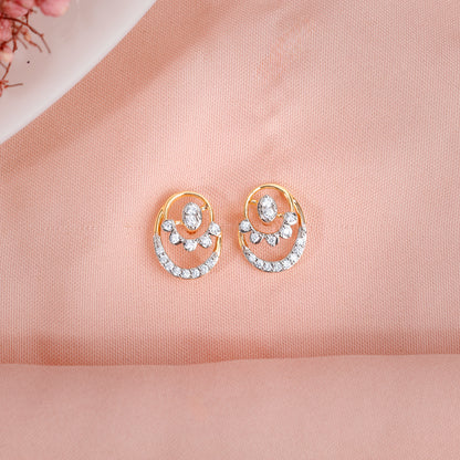 Gold Rosalie Lab Grown Diamond Stud Earrings