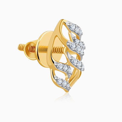 Gold Glam Lab Grown Diamond Stud Earrings