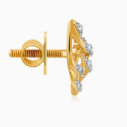 Gold Glam Lab Grown Diamond Stud Earrings