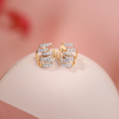 Gold Glam Lab Grown Diamond Stud Earrings