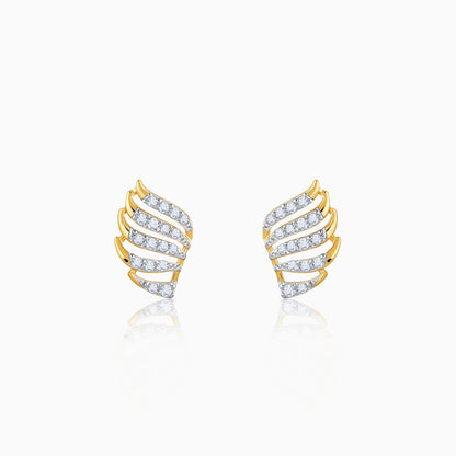 Gold Fancy Lab Grown Diamond Stud Earrings