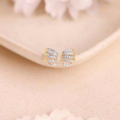 Gold Fancy Lab Grown Diamond Stud Earrings