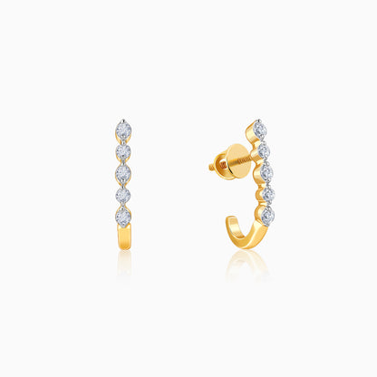 Gold Classic J Lab Grown Diamond Hoops