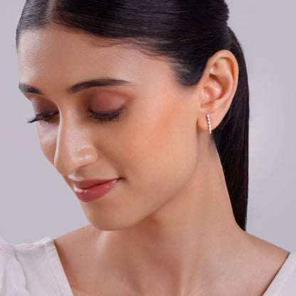 Gold Classic J Lab Grown Diamond Hoops