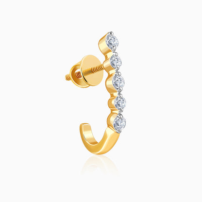 Gold Classic J Lab Grown Diamond Hoops