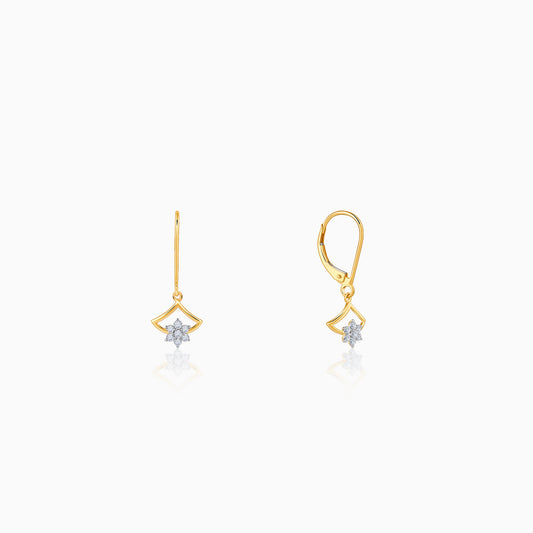 Gold Flora Muse Lab Grown Diamond Danglers