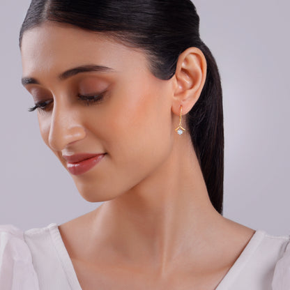 Gold Flora Muse Lab Grown Diamond Danglers