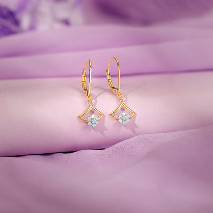 Gold Flora Muse Lab Grown Diamond Danglers