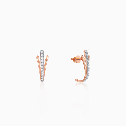 Rose Gold Saga Lab Grown Diamond Earrings