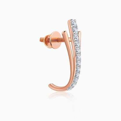 Rose Gold Saga Lab Grown Diamond Earrings