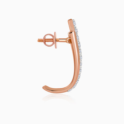 Rose Gold Saga Lab Grown Diamond Earrings