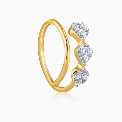 Gold Dewdrop Spark Lab Grown Diamond Earrings