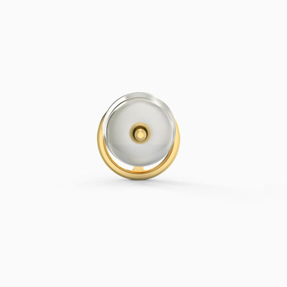 Gold Circular Quartet Diamond Stud Earrings