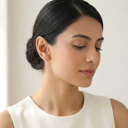 Rose Gold Serenique Lab Grown Diamond Earrings