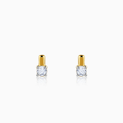 Gold Gleam Lab Grown Diamond Solitaire Studs