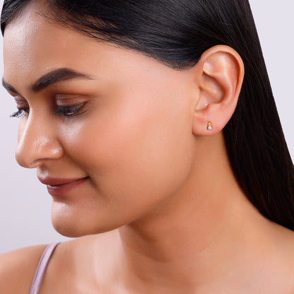 Gold Gleam Lab Grown Diamond Solitaire Studs