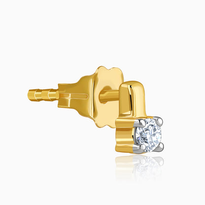 Gold Gleam Lab Grown Diamond Solitaire Studs