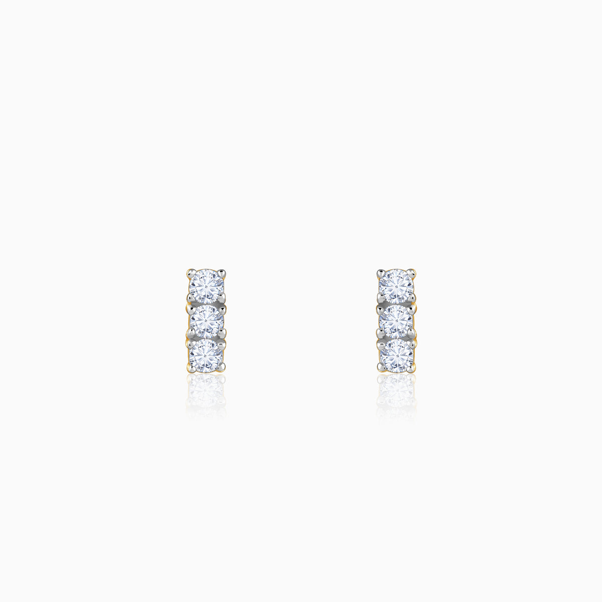 Gold Classic Line Lab Grown Diamond Earrings