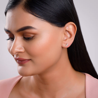 Gold Classic Line Lab Grown Diamond Earrings