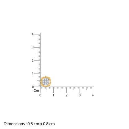 Gold Lovely Square Lab Grown Diamond Studs